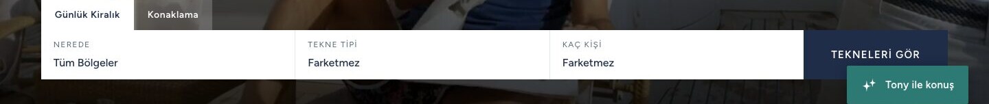Yacht search bar